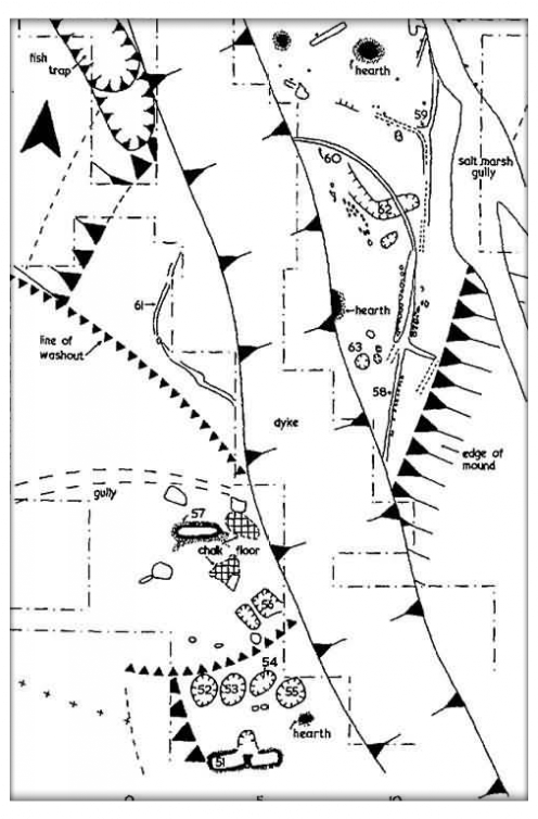 Cross sections of the main mound at Broomhey Farm